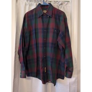 Vtg. BD Baggies‎ Men's Long Sleeve Button Down Traditional Plaid Shirt Large